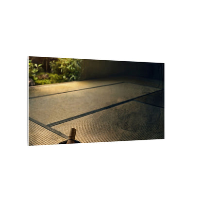 Dark Japandi Tea Ceremony in Golden Hour | Dark Texture Canvas Art