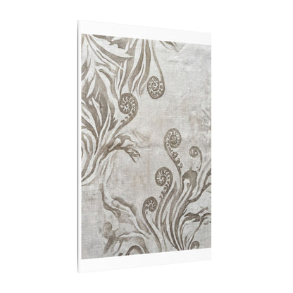 Japandi Fern Unfurling in Overcast | Japanese Pattern Canvas Art