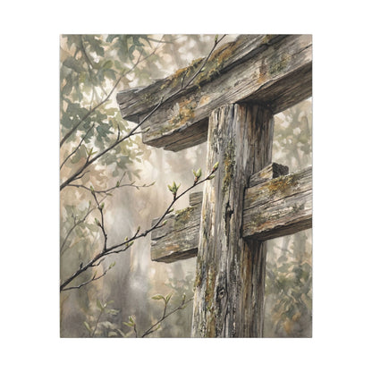 Torii Gate Spring Canvas Art | Japandi Neutral Design