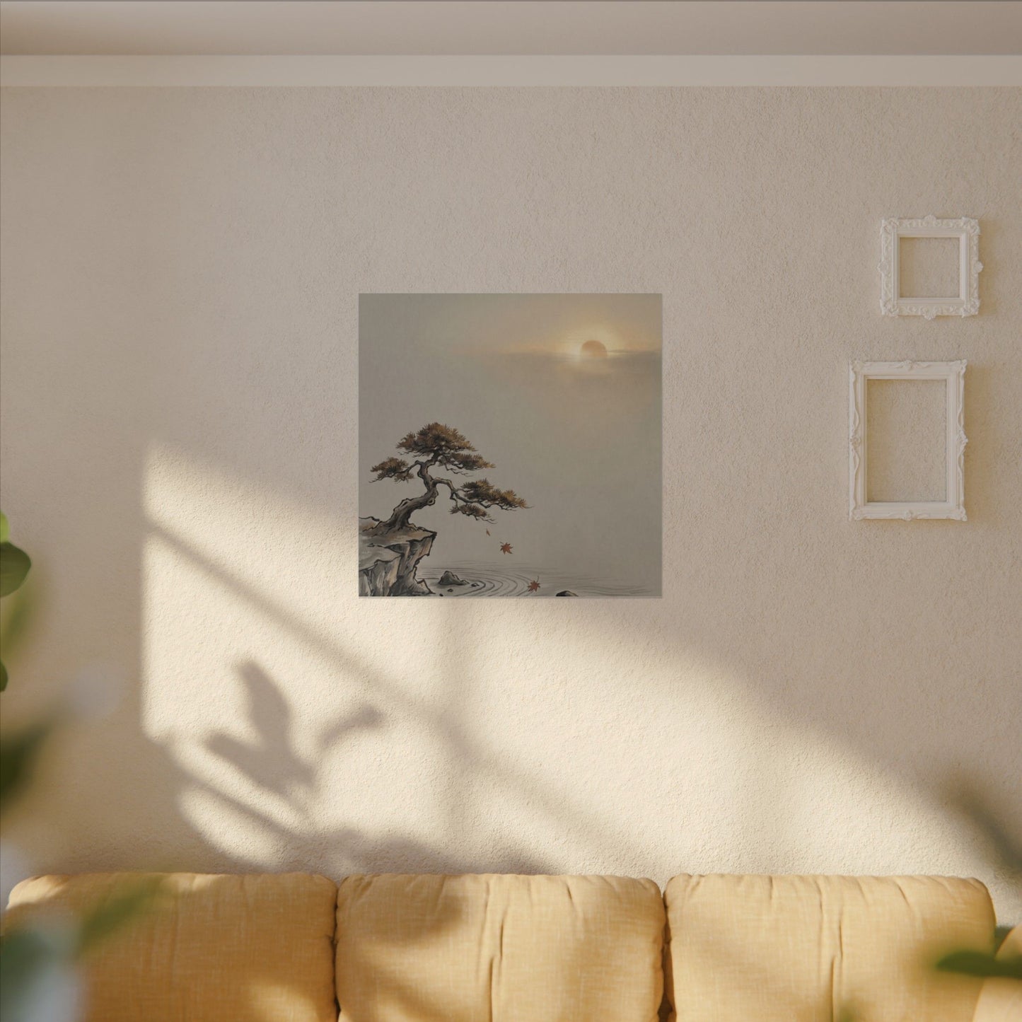 Pine Tree Canvas Art | Autumn Zen Karesansui Art