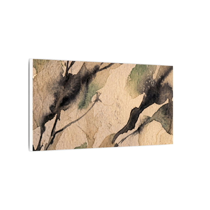 Japandi Shadow Play in Golden Hour | Watercolor Canvas Art