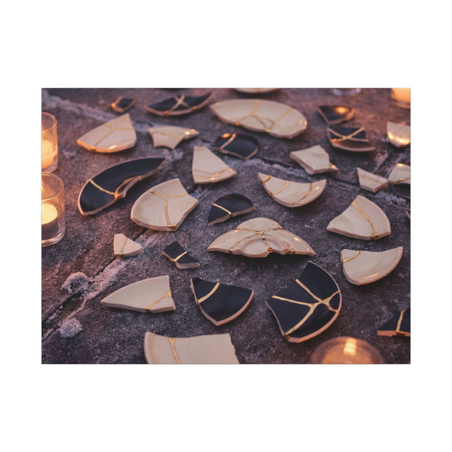 Winter Broken Pottery Broken Beauty Canvas Art | Beautiful Decor Art Print