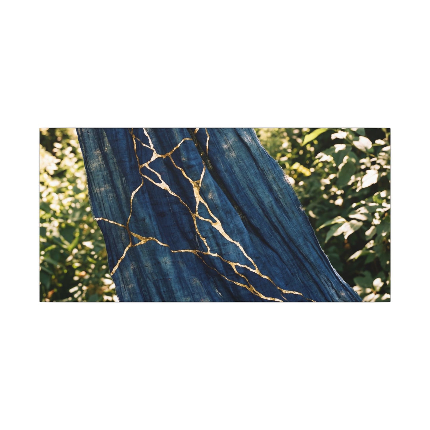 Resilient Silk Drape Canvas Art - Gold Repair Kintsugi