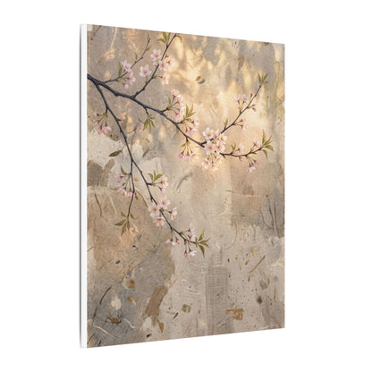 Summer Cherry Blossom Texture Canvas Art | Neutral Decor