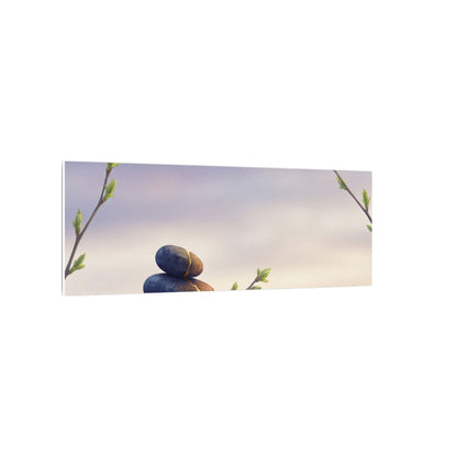 Spring River Stones Gold Vein Canvas Art | Philosophical Decor