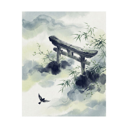 Torii Gate Spring Wall Art Print | Zen Peaceful Design