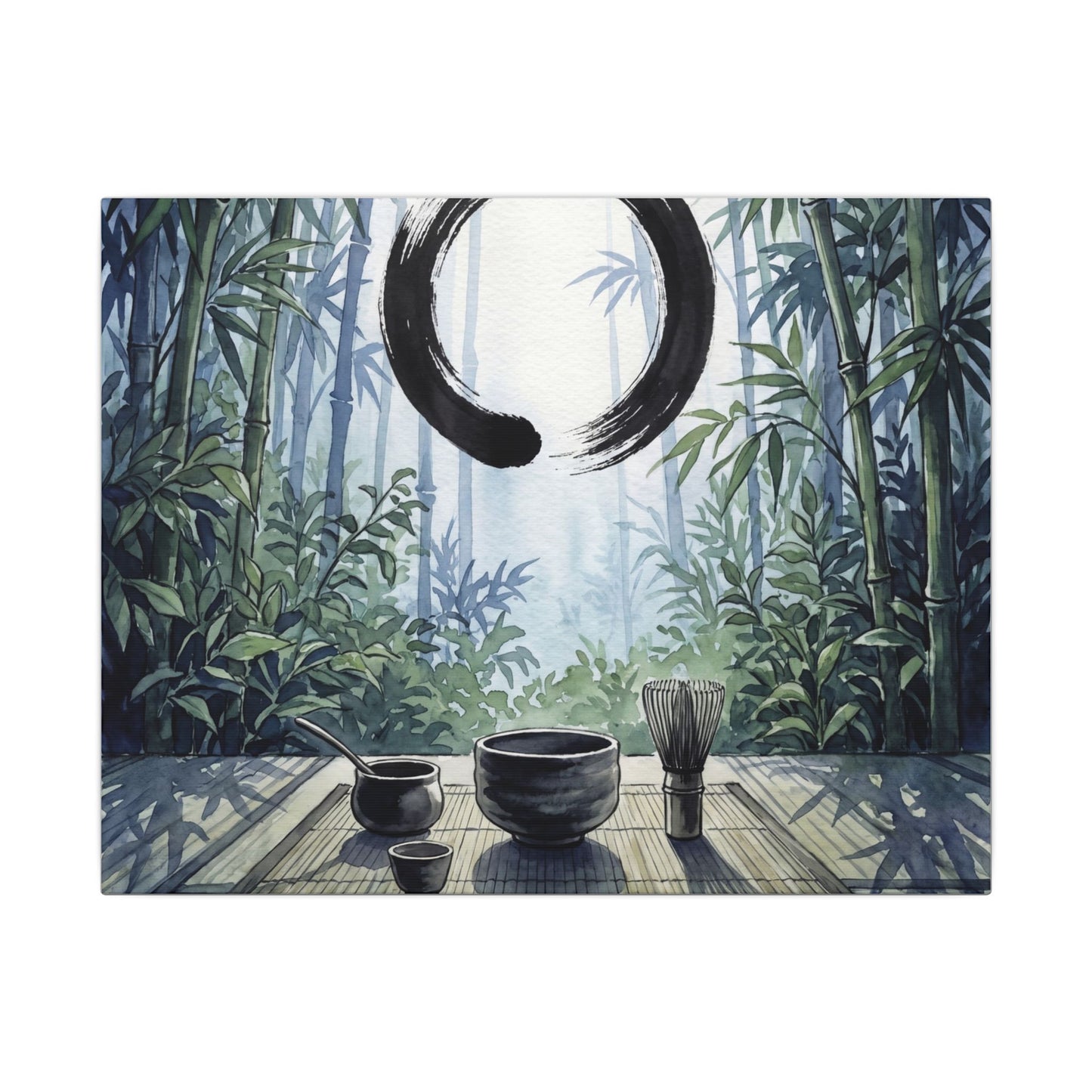 Seijaku Tea Ceremony Canvas Art - Zen Enso Art Print