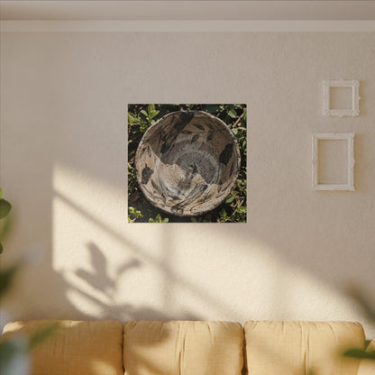 Elegant Ceramic Bowl Canvas Art - Japanese Pattern Japandi