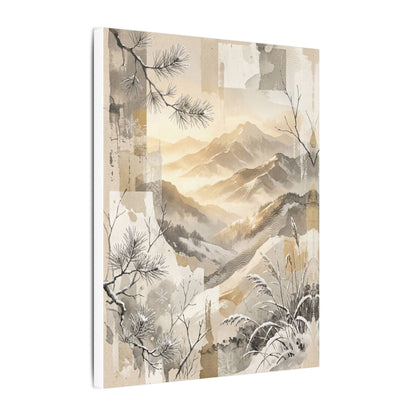 Shibui Mountain Mist Canvas Art - Japandi Japanese Pattern