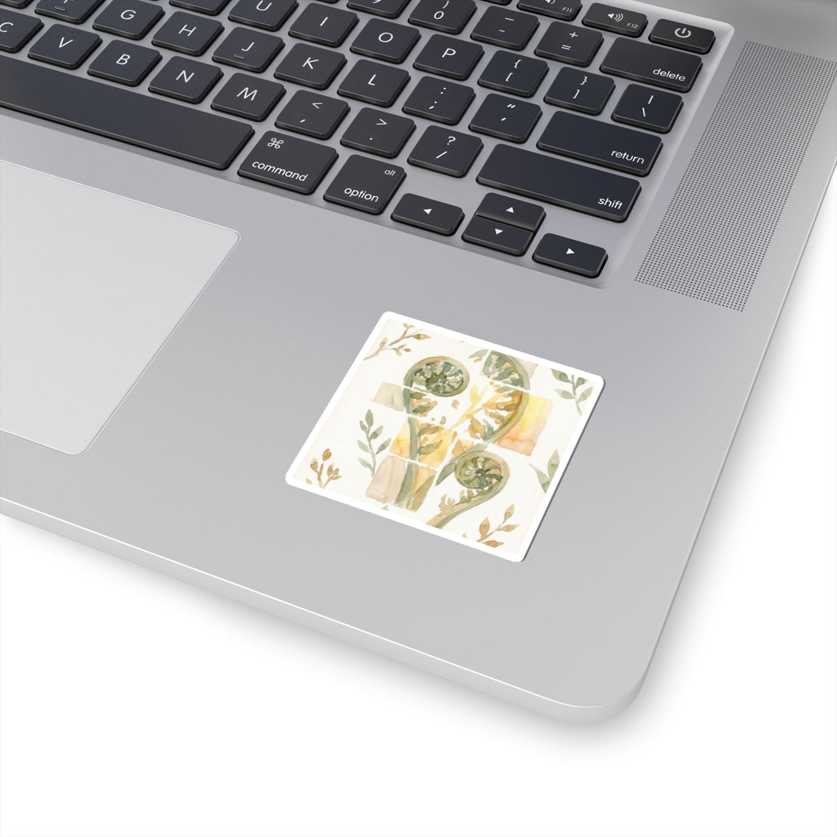 Fern Unfurling Sticker | Spring Japandi Watercolor Art