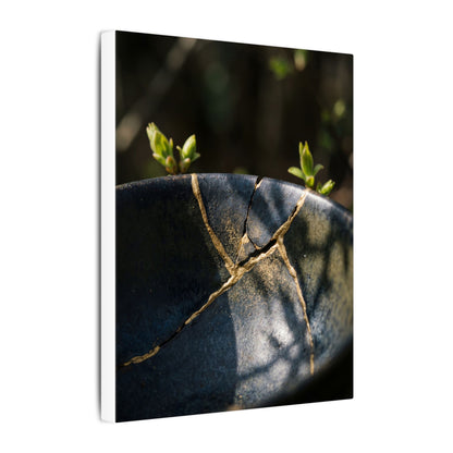 Seijaku Broken Pottery Canvas Art - Dark Japandi Shadow Zen