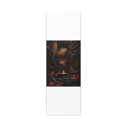 Silk Drape Autumn Canvas Art | Dark Japandi Moody Design