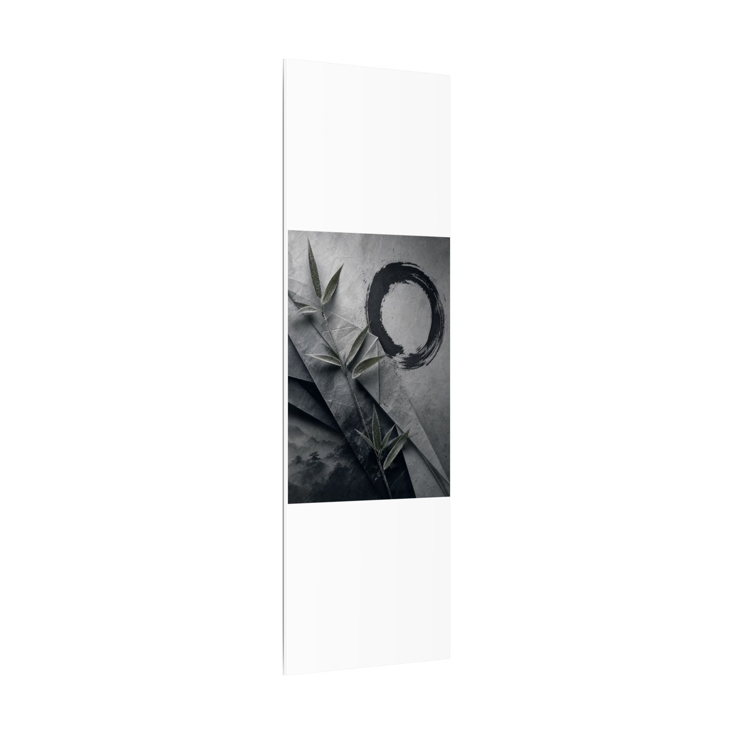 Winter Paper Fold Enso Canvas Art | Serene Decor