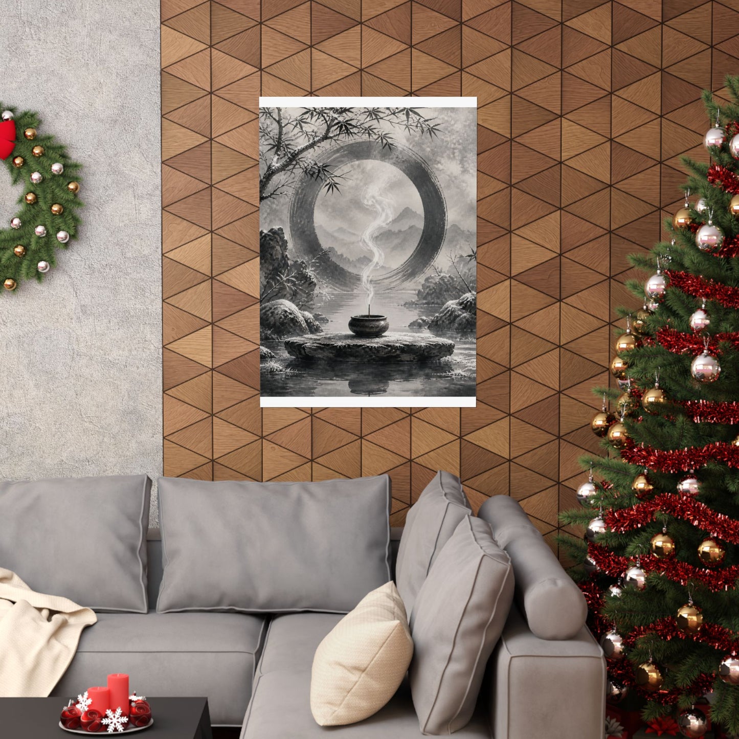 Dappled Incense Smoke Wall Art Print - Zen Seijaku