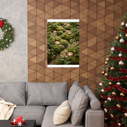 Mono No Aware Moss Close Up Wall Art Print - Japandi Japanese Pattern