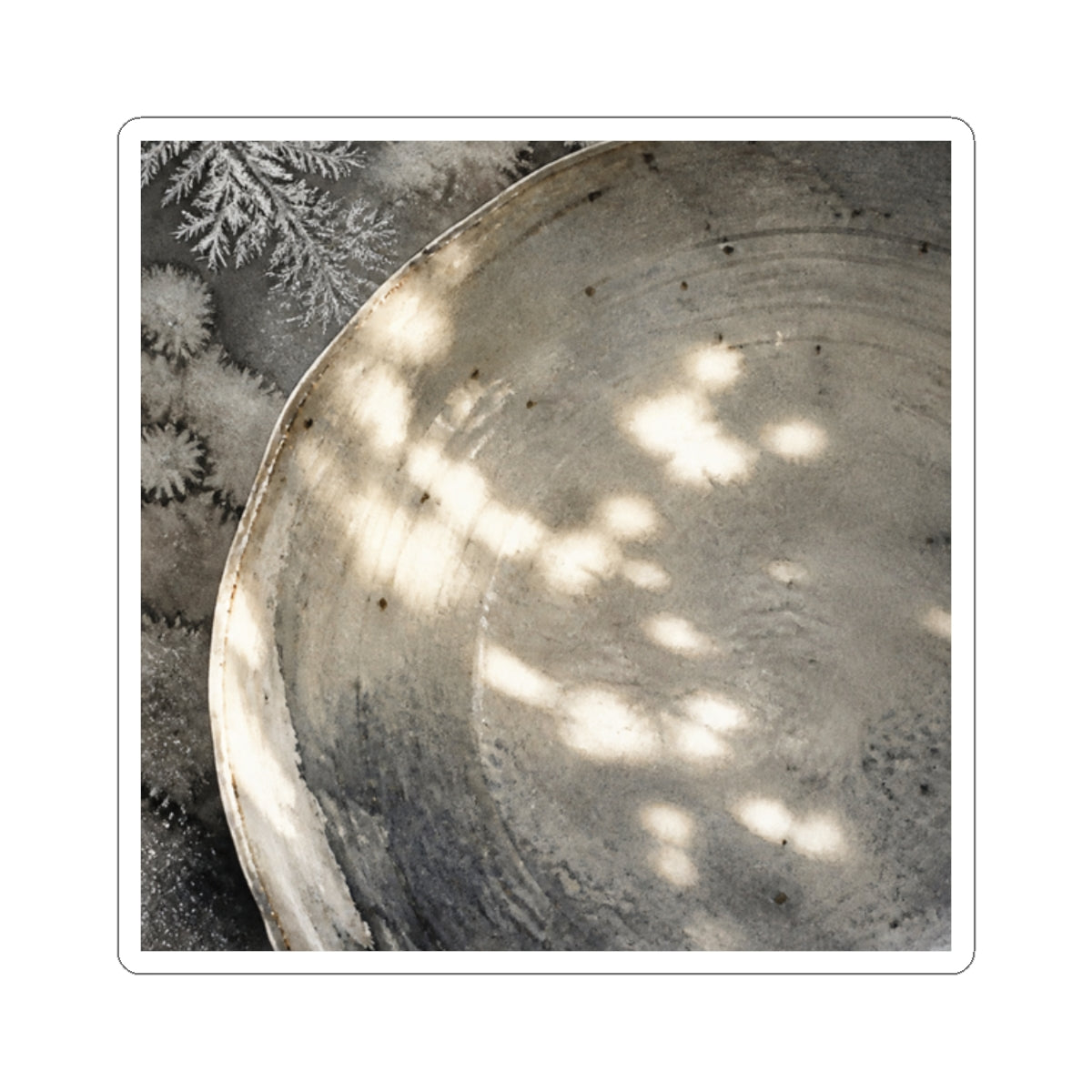 Winter Ceramic Bowl Watercolor Sticker | Earthy Decor