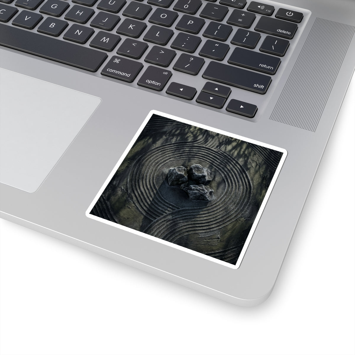 Rock Garden Sticker | Winter Dark Japandi Dark Texture Art