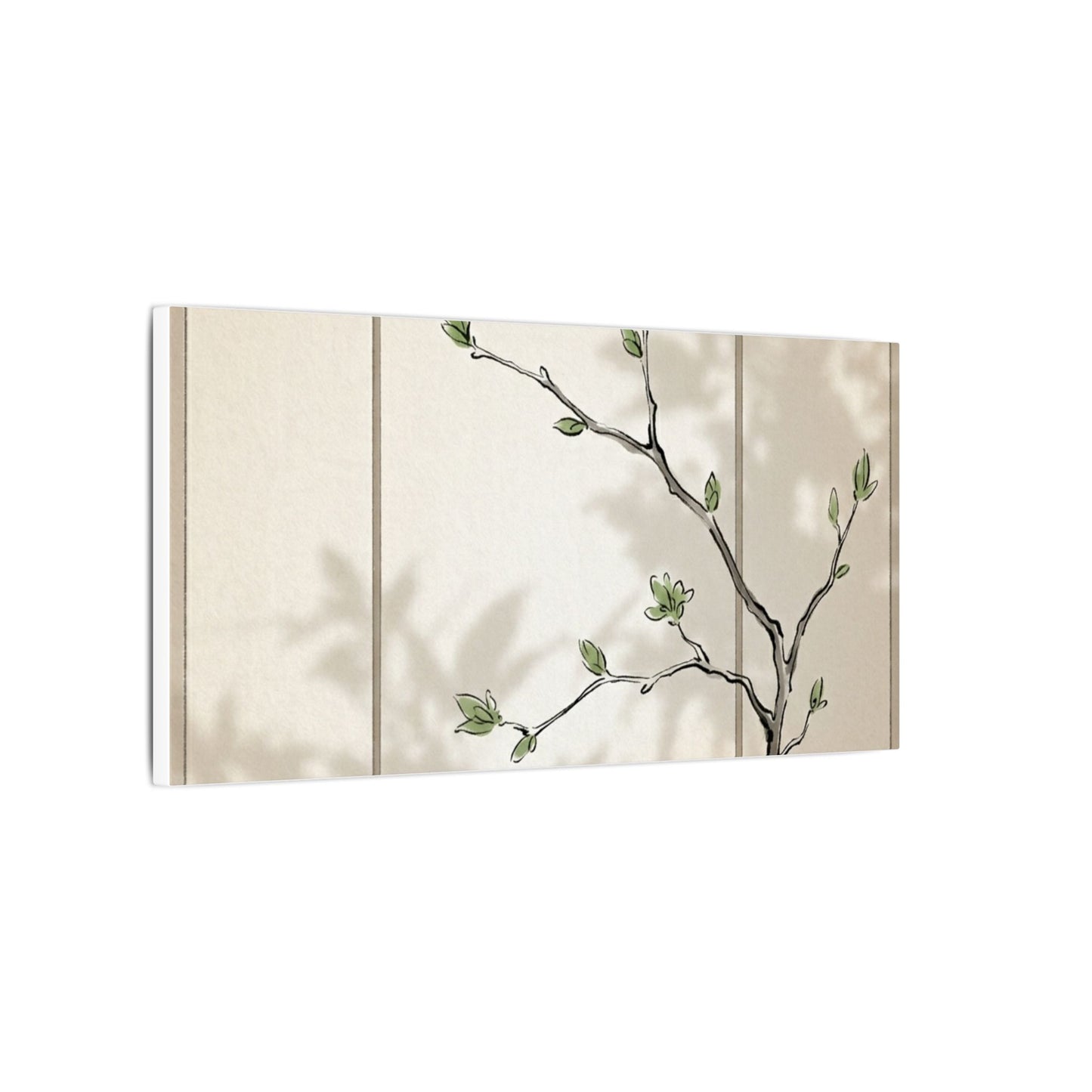 Shoji Screen Spring Canvas Art | Japandi Cozy Design
