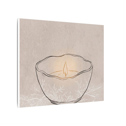 Ceramic Bowl Minimal Line Canvas Art | Neutral Japandi Art