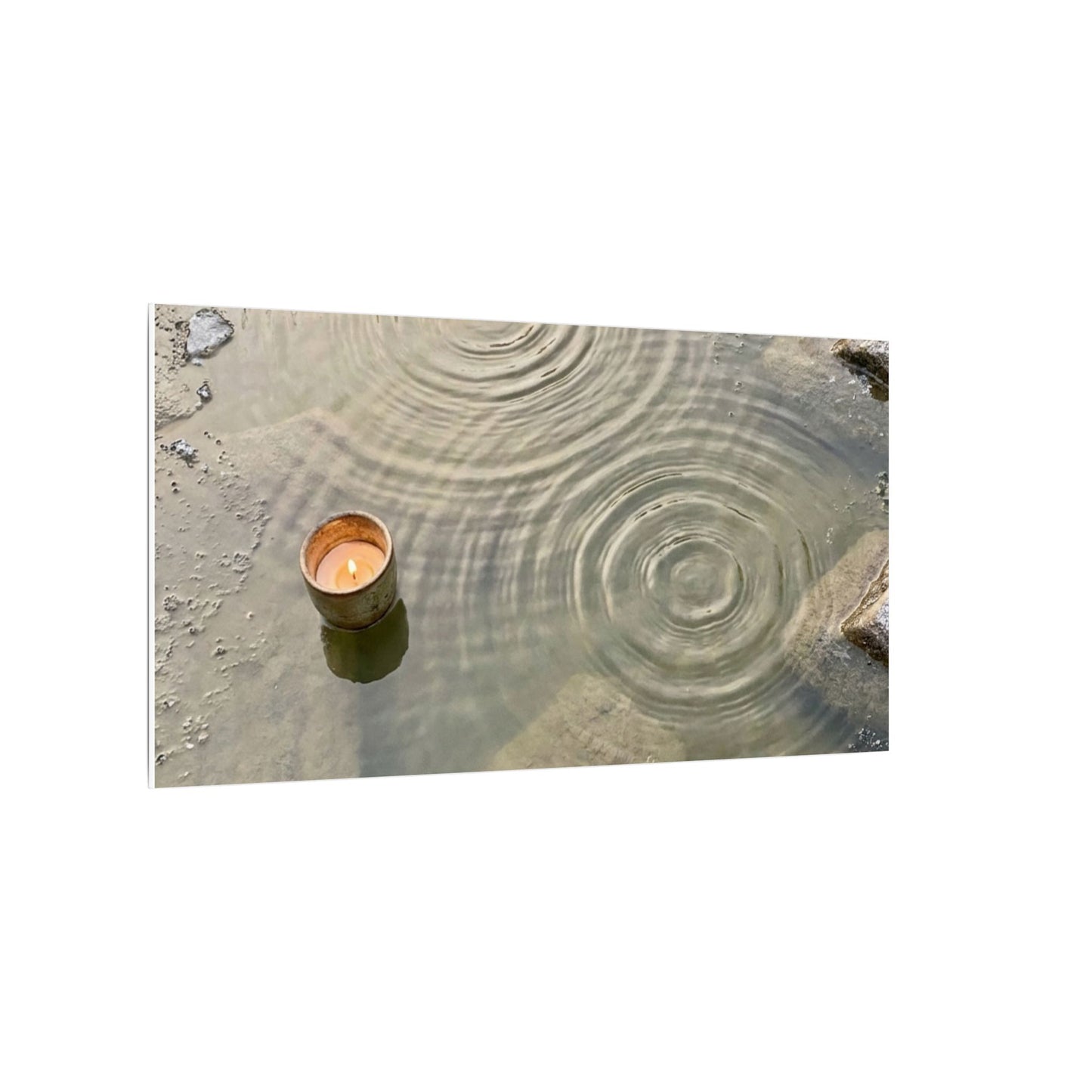 Water Ripple Canvas Art | Winter Japandi Japanese Pattern Art