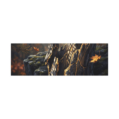 Pine Tree Autumn Canvas Art | Kintsugi Beautiful Design