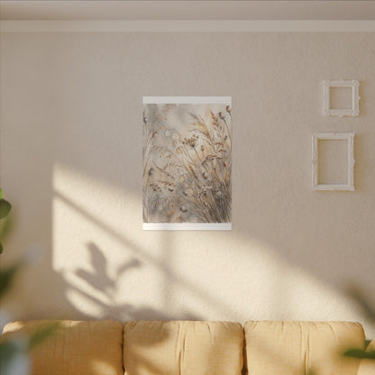 Winter Dried Flowers Watercolor Canvas Art | Warm Decor
