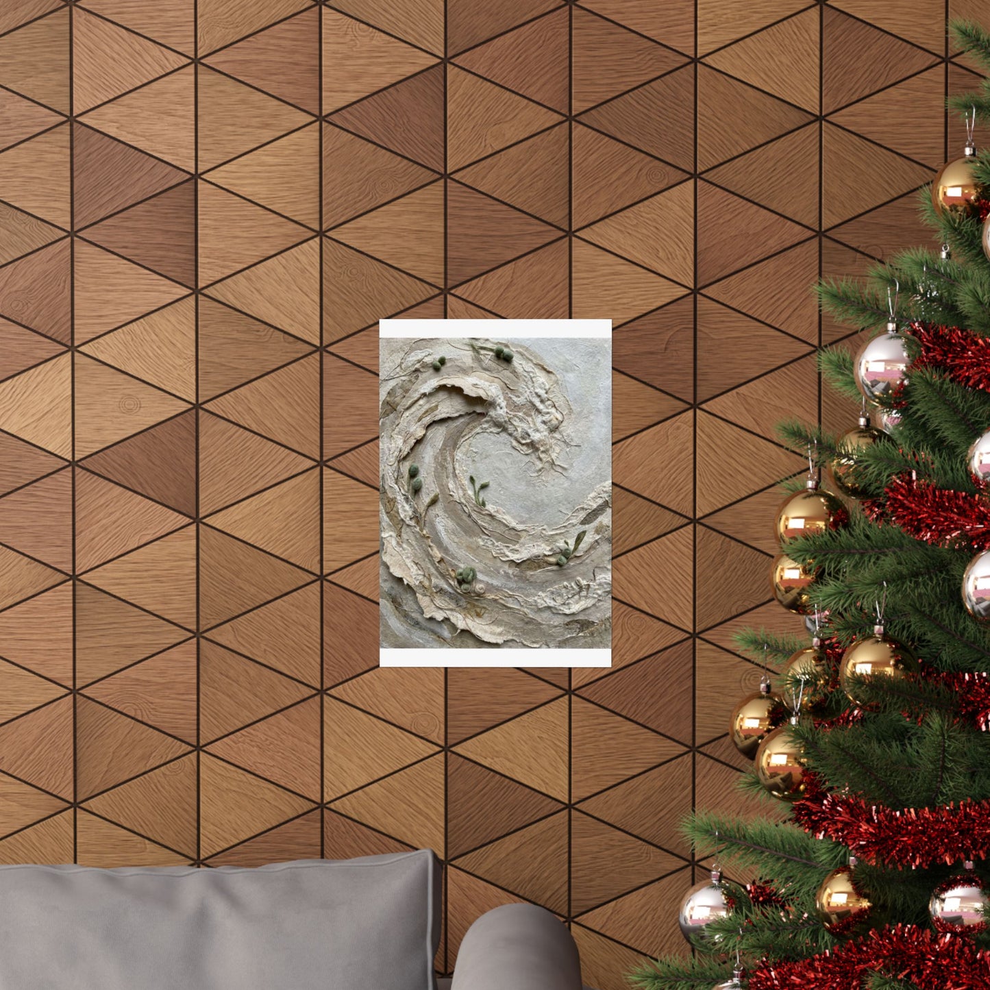 Ocean Wave Spring Wall Art Print | Japandi Earthy Design