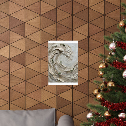 Ocean Wave Spring Wall Art Print | Japandi Earthy Design