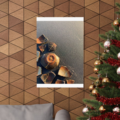 Winter Broken Pottery Gold Repair Wall Art Print | Artful Decor