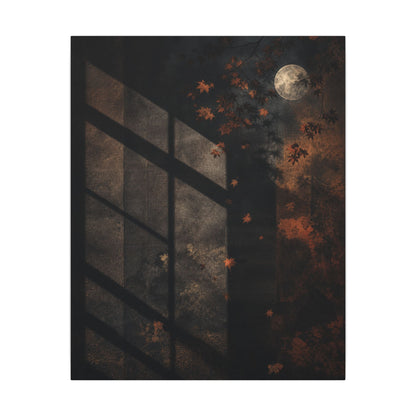 Sophisticated Shadow Play Canvas Art - Dark Texture Dark Japandi
