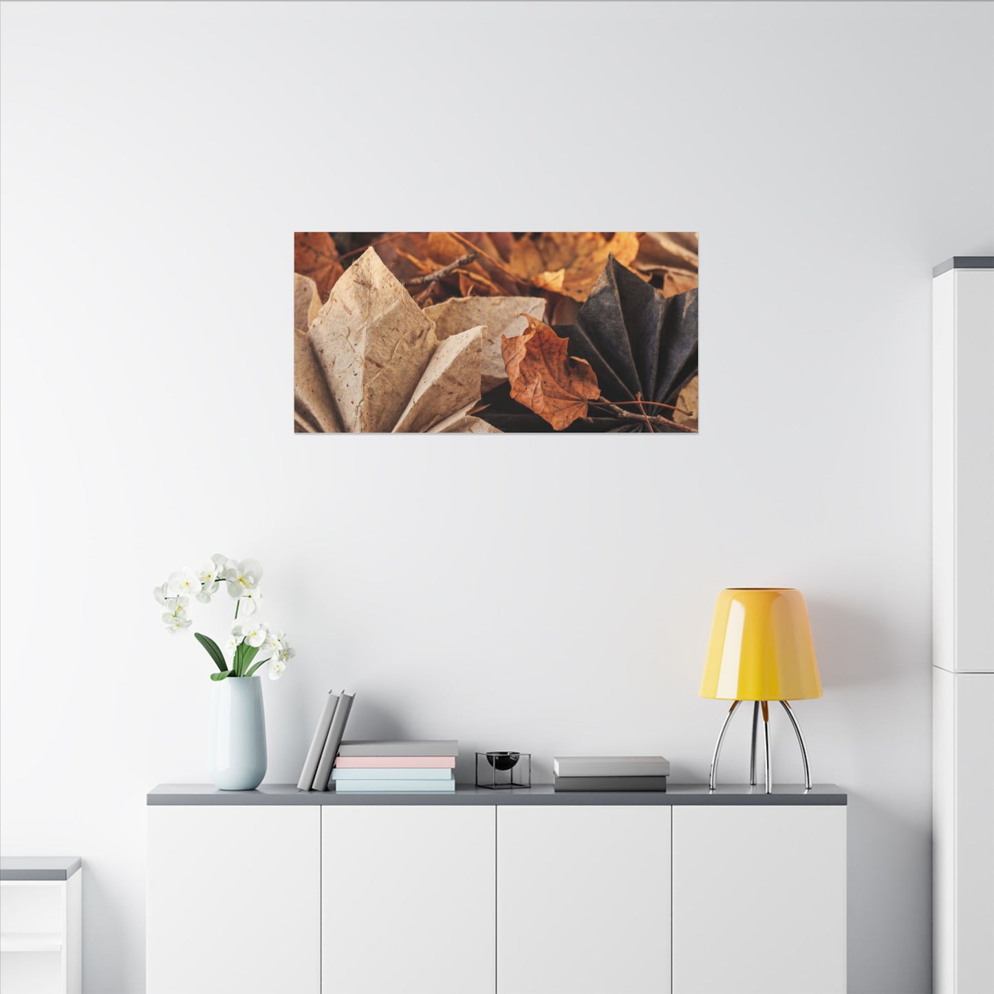 Paper Fold Texture Canvas Art | Elegant Japandi Art