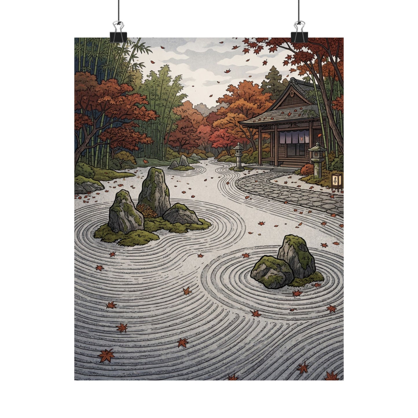 Overcast Silk Drape Wall Art Print - Zen Shibui Art Print