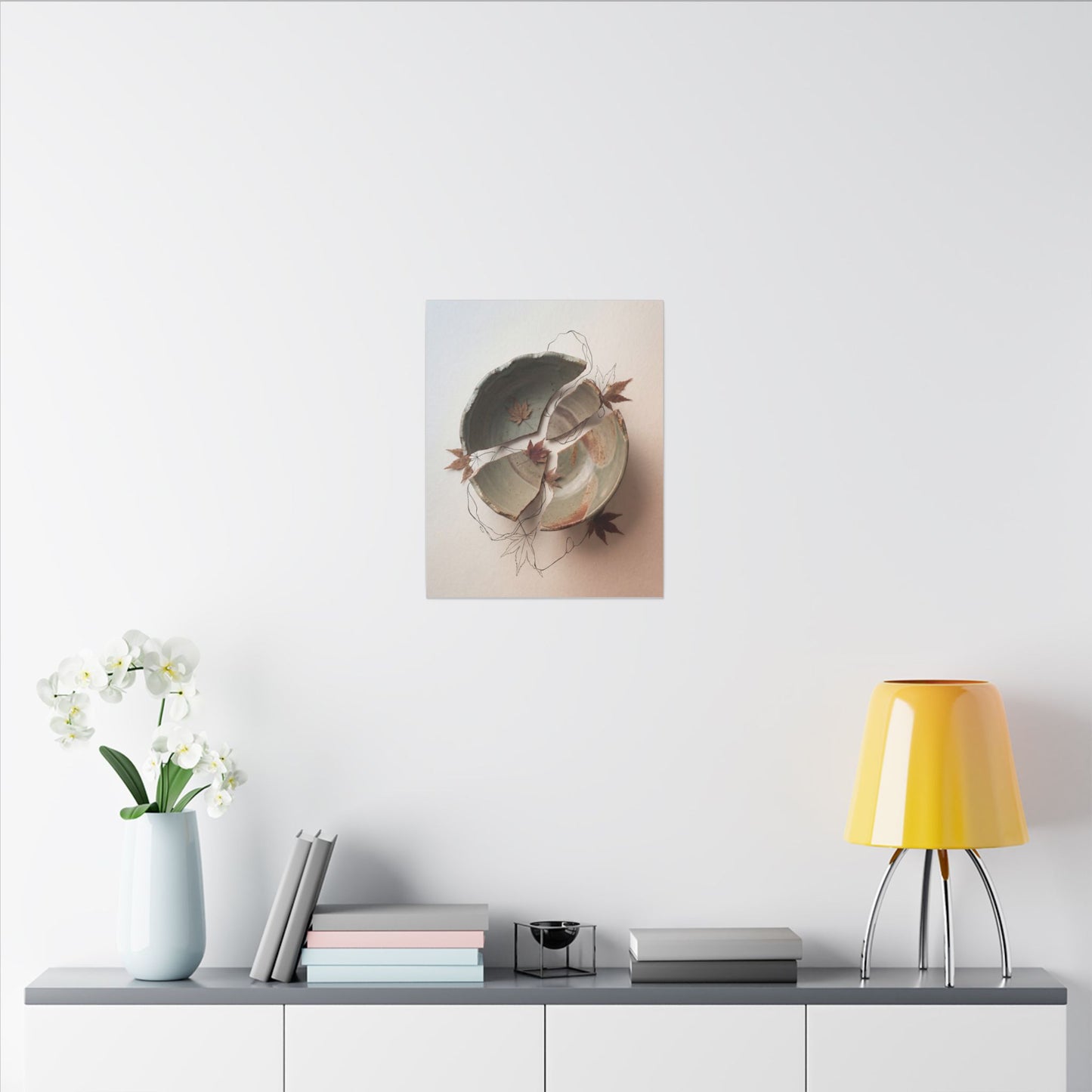 Dawn Ceramic Bowl Canvas Art - Japandi Fukinsei