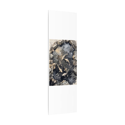 Koi Pond Canvas Art | Winter Japandi Japanese Pattern Art