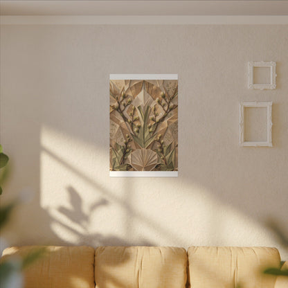 Kanso Paper Fold Canvas Art - Japandi Japanese Pattern