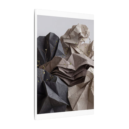 Neutral Paper Fold Canvas Art - Texture Japandi