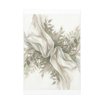Summer Silk Drape Watercolor Canvas Art | Cozy Decor