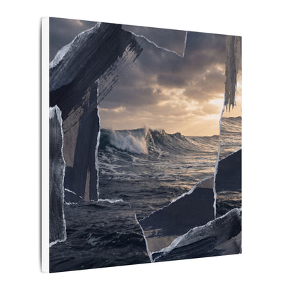 Fukinsei Ocean Wave Canvas Art - Dark Japandi Shadow Zen