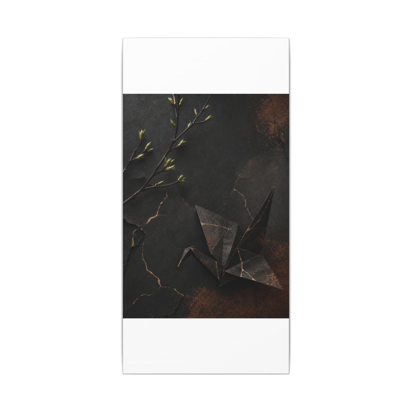 Paper Fold Canvas Art | Spring Kintsugi Broken Beauty Art