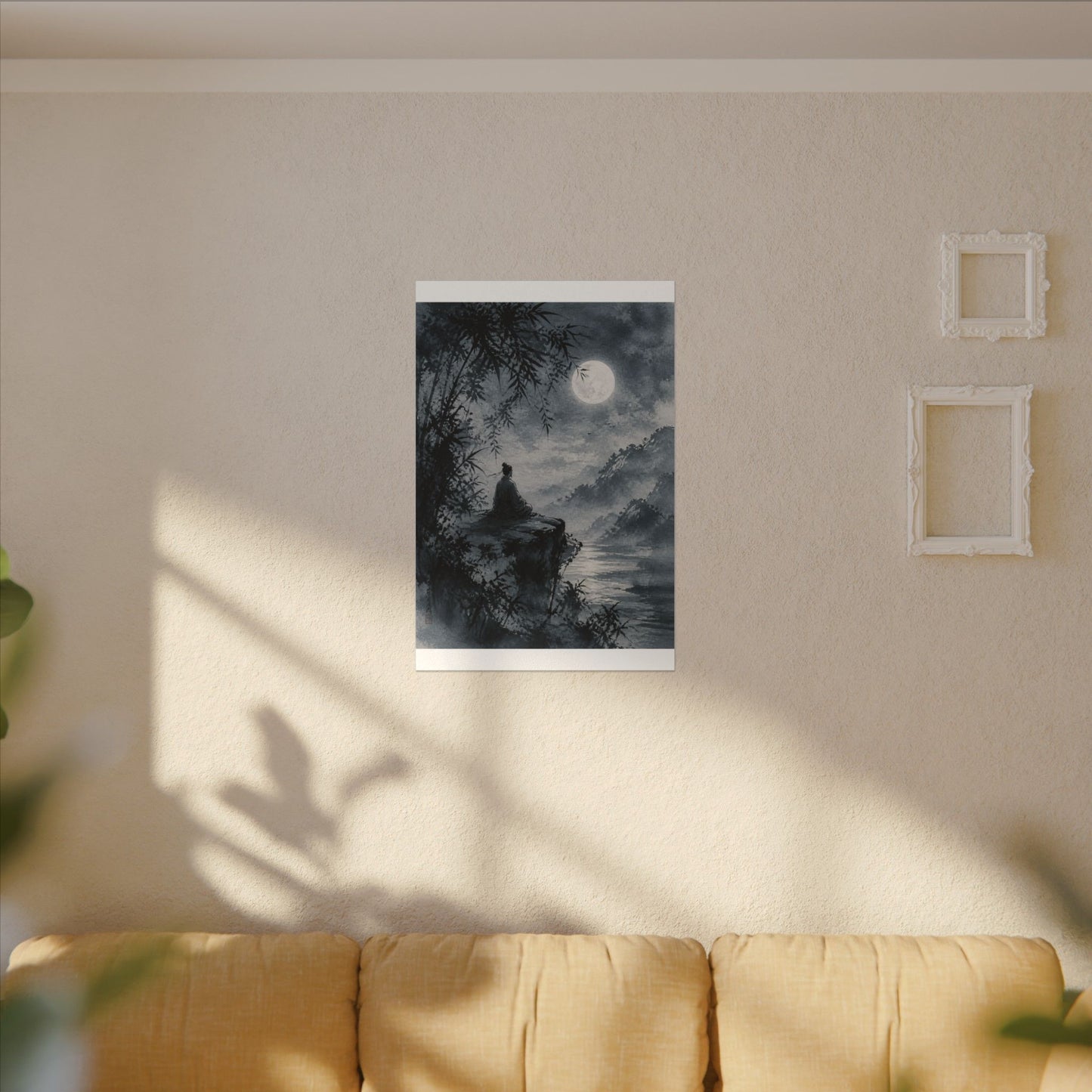 Ink Brushstroke Sumi E Canvas Art | Serene Zen Art