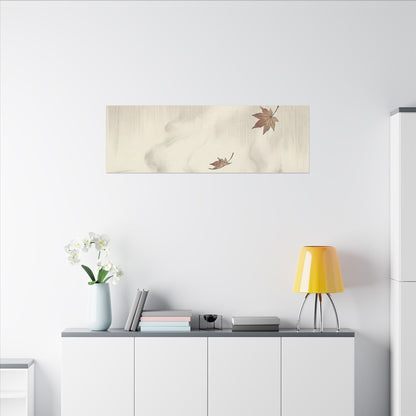 Lotus Flower Canvas Art | Autumn Zen Ukiyo E Inspired Art