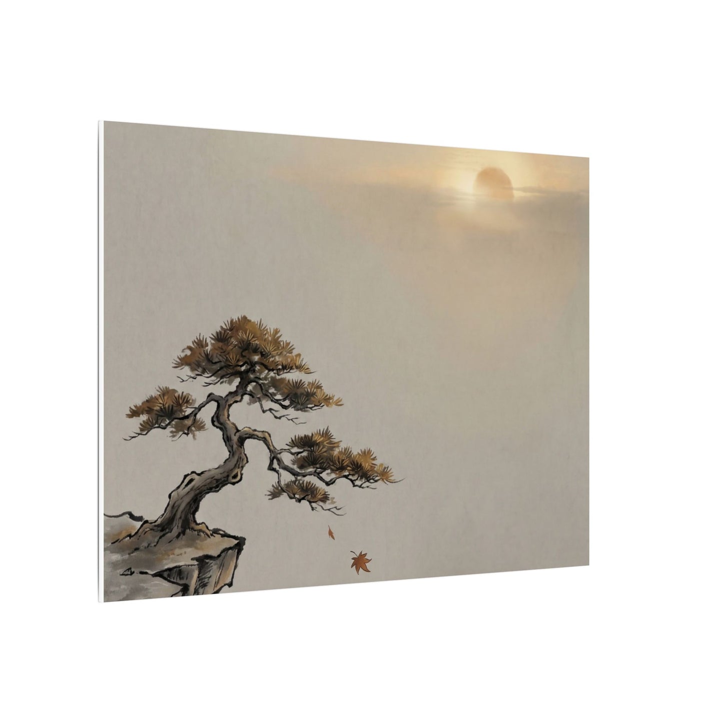 Pine Tree Canvas Art | Autumn Zen Karesansui Art