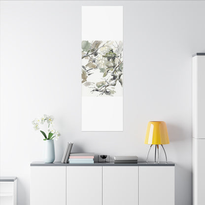 Elegant Stone Lantern Canvas Art - Watercolor Japandi