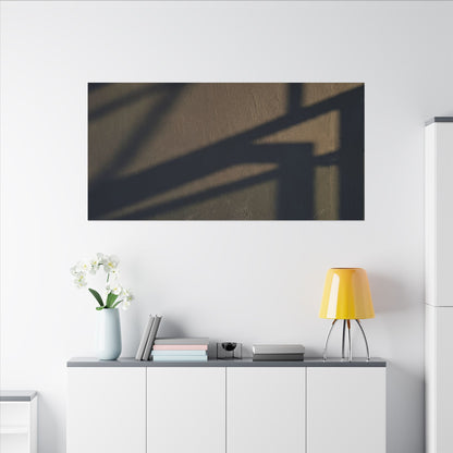 Sophisticated Shadow Play Canvas Art - Moody Minimal Dark Japandi