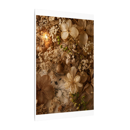 Spring Dried Flowers Japanese Pattern Canvas Art | Earthy Decor
