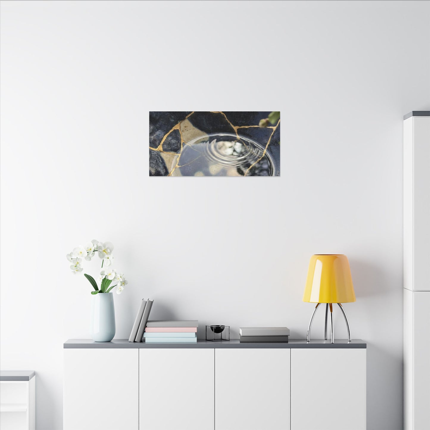 Water Ripple Spring Canvas Art | Kintsugi Beautiful Design