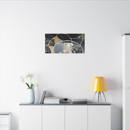 Water Ripple Spring Canvas Art | Kintsugi Beautiful Design