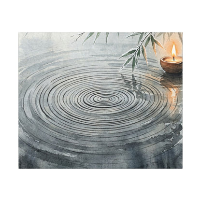 Water Ripple Sumi E Canvas Art | Calm Zen Art