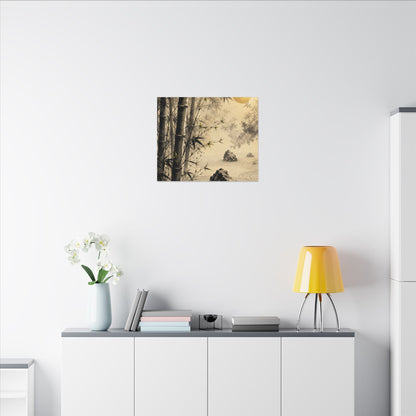 Peaceful Bamboo Grove Canvas Art - Karesansui Zen