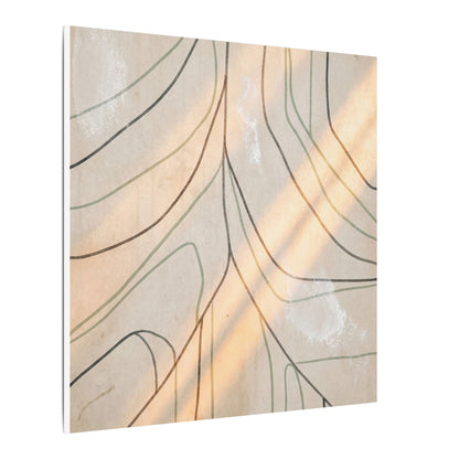 Shoji Screen Minimal Line Canvas Art | Warm Japandi Art